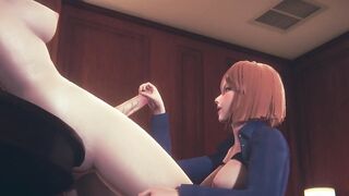 Jujutsu Kaisen Cartoon - Nobara Hand Job and sixty-nine with Futanari - Japanese eastern Manga Cartoon Tape Game Porn