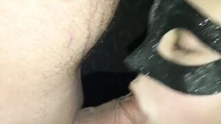Hoe takes turns sucking off cock at the party