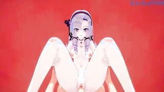 Hyakumantenbara Salome and I have insane sex into the bedroom. - Nijisanji VTuber point of view Cartoon