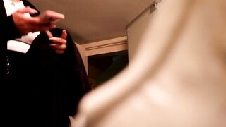 Chubby Girl with tattoos on hidden web web cam into restroom