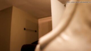 Chubby Girl with tattoos on hidden web web cam into restroom