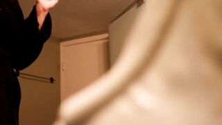 Chubby Girl with tattoos on hidden web web cam into restroom