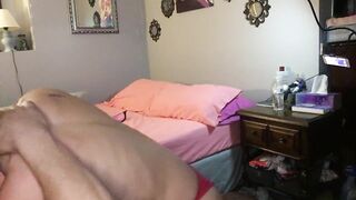 Daddy can’t get enough, side view: pt2 real orgasm hanging from upside