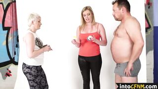 English CFNM dommes blowing off subjects dick