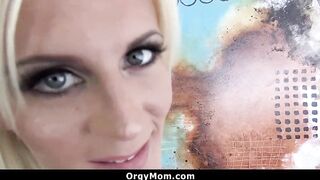 Blonde Stepmom Gets into Fucking With Her Stepson