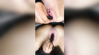 Let’s got this nicely coated inside cunt juice so it glides right into my tight little asshole
