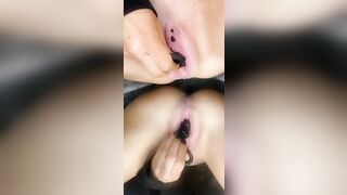 Let’s got this nicely coated inside cunt juice so it glides right into my tight little asshole