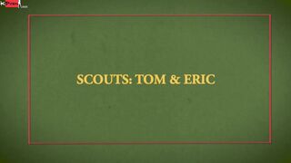 ScoutBoys - two short smooth scouts walk naked then banged! bareback into wood