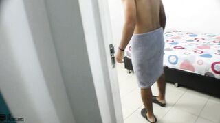 I find my stepbrother touching himself with my panties inside my room CUM - BUTTOCKS PART one