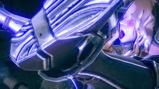 amazingly hot knight banged! by the amazing sex toy machine