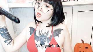 Velma from "scooby-doo" fucks herself inside the vagina and butt with filthy talk