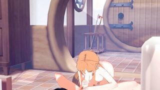 Sword Art Online Animated - Asuna bj and anal to Kirito - Japanese oriental Manga Hentai Scene Game Porn