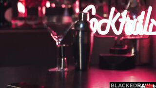 BLACKEDRAW Petite cute Blonde ride long ebony penis like a pro
