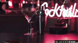 BLACKEDRAW Slender cute Blonde rides long ebony penis like a pro