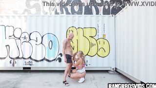 Squirting into outdoor