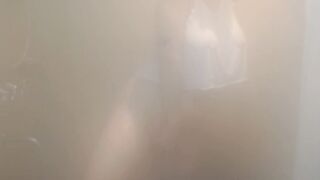 my stepbrother discovers me very Hottie with vibrator into the shower