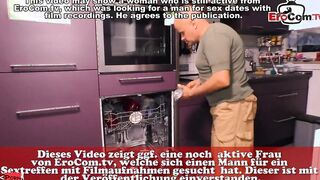 Chubby german housewife MILF seduced for amateur porn