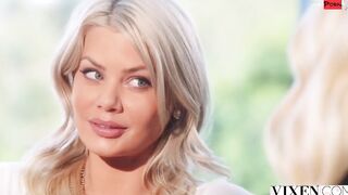 VIXEN Naughty Jazlyn recruits BFF Riley to seduce her man
