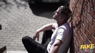 Fake Hostel - "I told you, I have a bf" - Cheating turned on Belgian bimbos with long booty and huge boobs seduces dude for a sneaky orgasm with his thick penis before taking a facial over her gorgeous freckled face
