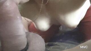 She loves to lick cum from a dick