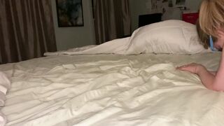 Sporty blonde milf gets a deep jizzed - no birth control