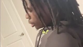 My dad girlfriend cum on her face