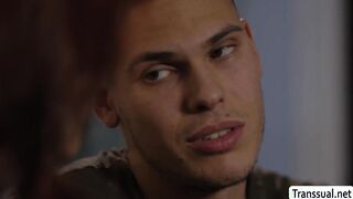 Hunk dude lets TS stepsis bang his ass
