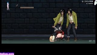 Parasite inside city: Blonde cougar gets creampied in her vagina by a gang bang of freaky rough dick zombies | Cartoon Game | P1