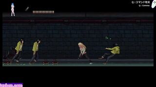 Parasite inside city: Blonde cougar gets creampied in her vagina by a gang bang of freaky rough dick zombies | Cartoon Game | P1