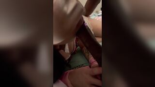 Blindfolded and cuffed blowing cock and cunt screwed