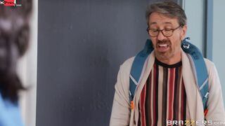 Old Man On Campus Sex Tape With Steve Holmes, Bella Rolland - Brazzers Official