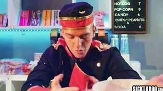 Cinema time and teen moaned during movie