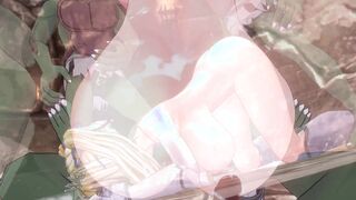 Big Titted Elf Anal Gang Bang 3D Cartoon