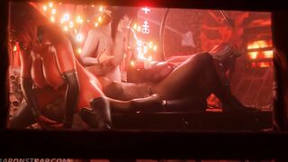Sheva and Succubus Lesbo Group Sex