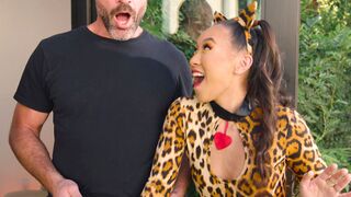 Dick or treat said hot Asian teen kitten