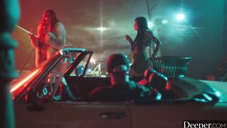 Deeper. Little Dragon has twisted three-way with two strangers