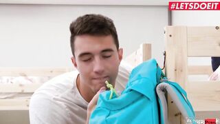 HORNYHOSTEL - (Eden Ivy, Jimmy Bud) - Tattooed Barely Legal Bimbo Getting Stuck And Banged! In Both Holes By A Big