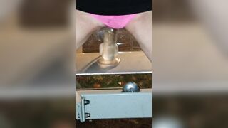 Rides vibrator at the bus-stop - Mya Sya