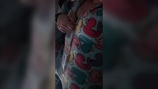 Babygirl zipping up fleece onesies for Daddy