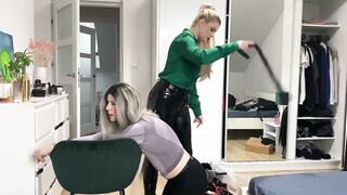 Dominant female training her sissy boy and boned