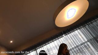 mira and bree haze strip tease then fake-cock