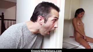 Small oriental Eighteen Step Daughter Caught Masturbating On Dryer Boned By Stepdad - Jade Kimiko, Donnie Rock