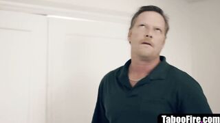 Stepfather pimps out step daughter & watches her banged a wicked client