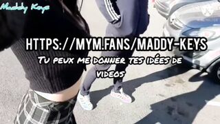 Elle branche un vendeur d'intersport dans un magasin et lui demande de l'enculer sur le parking