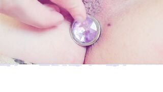 Jeweled Plug Pushed Inside & Out My Tight lil Hole