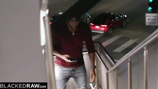 BLACKEDRAW Red Bae Annabel deepthroats the thickest big black cock