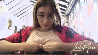 My first time flashing my hooters and twat on the street / Leela Moon