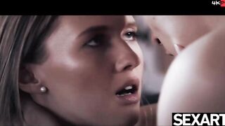 Her beauty long melons swing when her gf fucks her doggy style