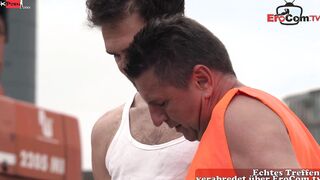 German long melons old red oral sex MILF got anal outdoors 3some