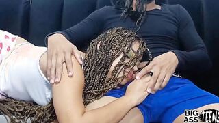 Adorable stepsister blows my secret dick so that no 1 discovers us I screwed my stepsister with a long butt and a pink cunt .